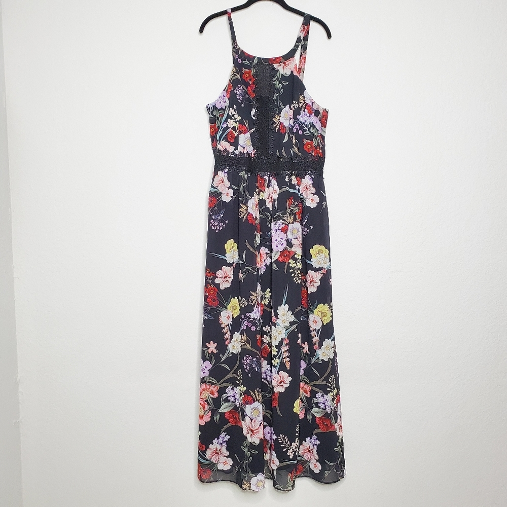 City Chic black maxi dress Size 16